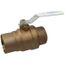 1-1/4" Sweat Bronze Full Port Ball Valve, Class 600, Stainlesss Steel Trim (Lead Free)