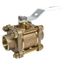 1/2" Sweat Bronze 3-Piece Full Port Ball Valve, Class 600, Stainless Steel Trim (Lead Free)