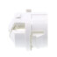1/2" White Button Non-Metallic Push-In Cable Connector