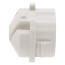 3/4" White Button Non-Metallic Push-In Cable Connector