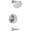 Duravit No.1 Two Handle Single Function Tub and Shower Faucet Kit w/ Pressure Balance Valve (Chrome)
