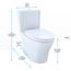 MS446124CEMFGN#03 Aquia IV 2-Piece Elongated Dual Flush 1.28 & 0.9 GPF Universal Height Toilet w/ CEFIONTECT, Washlet + Ready (Bone)