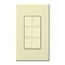 Nova T, 6-Port Frame, Field Customizable, Fits Architectural-Style Wall Plates,w/ Wall Plate, Almond