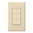 Nova T, 6-Port Frame, Field Customizable, Fits Architectural-Style Wall Plates,w/ Wall Plate, Beige