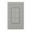 Nova T, 6-Port Frame, Field Customizable, Fits Architectural-Style Wall Plates,w/ Wall Plate, Gray