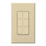 Nova T, 6-Port Frame, Field Customizable, Fits Architectural-Style Wall Plates,w/ Wall Plate, Ivory