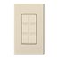 Nova T, 6-Port Frame, Field Customizable, Fits Architectural-Style Wall Plates,w/ Wall Plate, Light Almond