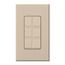 Nova T, 6-Port Frame, Field Customizable, Fits Architectural-Style Wall Plates,w/ Wall Plate, Taupe