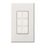 Nova T, 6-Port Frame, Field Customizable, Fits Architectural-Style Wall Plates,w/ Wall Plate, White