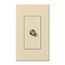 Nova T Coaxial Cable Jack, F-Style, 75 Ohm Cable, Fits Architectural-Style Wall Plates, 1 Gangw/ Wall Plate, Beige