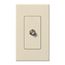 Nova T Coaxial Cable Jack, F-Style, 75 Ohm Cable, Fits Architectural-Style Wall Plates, 1 Gangw/ Wall Plate, Light Almond