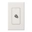 Nova T Coaxial Cable Jack, F-Style, 75 Ohm Cable, Fits Architectural-Style Wall Plates, 1 Gangw/ Wall Plate, White