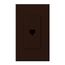 Architectural Telephone Jack, 6-conductor, RJ11, Single Gangw/ Wall Plate, Matte Finish, Brown