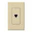 Architectural Telephone Jack, 6-conductor, RJ11, Single Gangw/ Wall Plate, Matte Finish, Ivory
