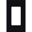 Nova T Wall Plate Kit, 1-Gang, Fits Small Accessory/Wall Keypad Insert, No Fins Broken, Matte Finish, Black