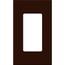 Nova T Wall Plate Kit, 1-Gang, Fits Small Accessory/Wall Keypad Insert, No Fins Broken, Matte Finish, Brown