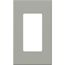 Nova T Wall Plate Kit, 1-Gang, Fits Small Accessory/Wall Keypad Insert, No Fins Broken, Matte Finish, Gray