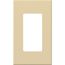 Nova T Wall Plate Kit, 1-Gang, Fits Small Accessory/Wall Keypad Insert, No Fins Broken, Matte Finish, Ivory
