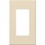 Nova T Wall Plate Kit, 1-Gang, Fits Small Accessory/Wall Keypad Insert, No Fins Broken, Matte Finish, Light Almond