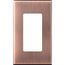 Nova T single-gang wallplate, small opening, no fins broken, in antique bronze
