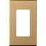 Nova T Wall Plate Kit, 1-Gang, Fits Small Accessory/Wall Keypad Insert, No Fins Broken, Metal Finish, Satin Brass