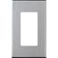 Nova T Wall Plate Kit, 1-Gang, Fits Small Accessory/Wall Keypad Insert, No Fins Broken, Metal Finish, Satin Chrome