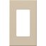 Nova T Wall Plate Kit, 1-Gang, Fits Small Accessory/Wall Keypad Insert, No Fins Broken, Matte Finish, Taupe