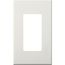Nova T Wall Plate Kit, 1-Gang, Fits Small Accessory/Wall Keypad Insert, No Fins Broken, Matte Finish, White