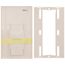 Nova T Wall Plate Kit, 1-Gang, Fits 1 Small NovaT/Nova Control, No Fins Broken, Matte Finish, Beige