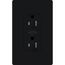 Architectural 15A Dual Dimming, Tamper Resist Duplex Receptacle, 125V,w/ Wall Plate, Matte Finish, Black