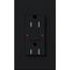 Architectural 15A Tamper-Resist GFCI Duplex Receptacle, Self-Testing, 125V,w/ Wall Plate, Matte Finish, Black