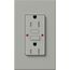 Architectural 15A Tamper-Resist GFCI Duplex Receptacle, Self-Testing, 125V,w/ Wall Plate, Matte Finish, Gray