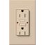 Architectural 15A Tamper-Resist GFCI Duplex Receptacle, Self-Testing, 125V,w/ Wall Plate, Matte Finish, Taupe