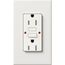 Architectural 15A Tamper-Resist GFCI Duplex Receptacle, Self-Testing, 125V,w/ Wall Plate, Matte Finish, White