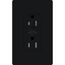 Architectural 15A Half-Dimming, Tamper Resist Duplex Receptacle,w/ Wall Plate, Matte Finish, Black