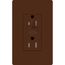 Architectural 15A Half-Dimming, Tamper Resist Duplex Receptacle,w/ Wall Plate, Matte Finish, Sienna