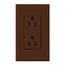 Architectural 15A Duplex Receptacle, 125V,w/ Wall Plate,w/ Wall Plate, Matte Finish, Sienna
