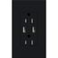 Architectural 15A Tamper-Resist USB-A Duplex Receptacle, Self-Testing,w/ Wall Plate, Matte Finish, Black