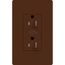 Architectural 20A Dual Dimming, Tamper Resist Duplex Receptacle, 125V,w/ Wall Plate, Matte Finish, Sienna