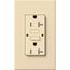 Architectural 20A Tamper-Resist GFCI Duplex Receptacle, Self-Testing, 125V,w/ Wall Plate, Matte Finish, Beige