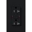 Architectural 20A Tamper-Resist GFCI Duplex Receptacle, Self-Testing, 125V,w/ Wall Plate, Matte Finish, Black