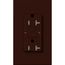 Architectural 20A Tamper-Resist GFCI Duplex Receptacle, Self-Testing, 125V,w/ Wall Plate, Matte Finish, Brown