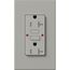 Architectural 20A Tamper-Resist GFCI Duplex Receptacle, Self-Testing, 125V,w/ Wall Plate, Matte Finish, Gray