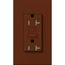 Architectural 20A Tamper-Resist GFCI Duplex Receptacle, Self-Testing, 125V,w/ Wall Plate, Matte Finish, Sienna