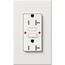Architectural 20A Tamper-Resist GFCI Duplex Receptacle, Self-Testing, 125V,w/ Wall Plate, Matte Finish, White