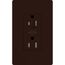 Architectural 20A Half-Dimming, Tamper Resist Duplex Receptacle,w/ Wall Plate, Matte Finish, Brown