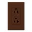 Architectural 20A Duplex Receptacle, 125V, Wall Plate Included, Matte Finish, NTR-20-SI, Sienna