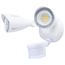 20W Dual Head LED Security Light w/ Motion Sensor, White, 3000K/4000K/5000K