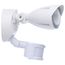 20W Dual Head LED Security Light w/ Motion Sensor, White, 3000K/4000K/5000K