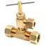 3/8" OD Compression x 3/8" OD Compression x 1/4" OD Compression Ice Maker Humidifier Valve (Rough Brass)